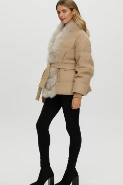 Loro Piana Cashmere Down Jacket With Select Cashmere Goat Trim