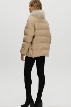 Loro Piana Cashmere Down Jacket With Select Cashmere Goat Trim