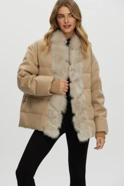 Loro Piana Cashmere Down Jacket With Select Cashmere Goat Trim