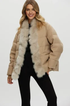 Loro Piana Cashmere Down Jacket With Select Cashmere Goat Trim