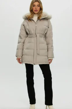 Loro Piana Cashmere Quilted Down Parka With Select Cashmere Goat Collar And Hood Trim