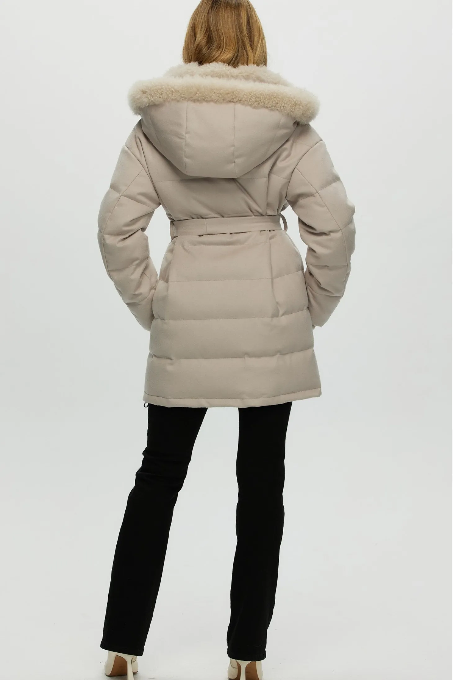 Loro Piana Cashmere Quilted Down Parka With Select Cashmere Goat Collar And Hood Trim