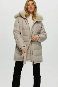 Loro Piana Cashmere Quilted Down Parka With Select Cashmere Goat Collar And Hood Trim