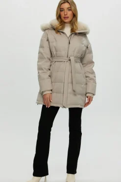 Loro Piana Cashmere Quilted Down Parka With Select Cashmere Goat Collar And Hood Trim