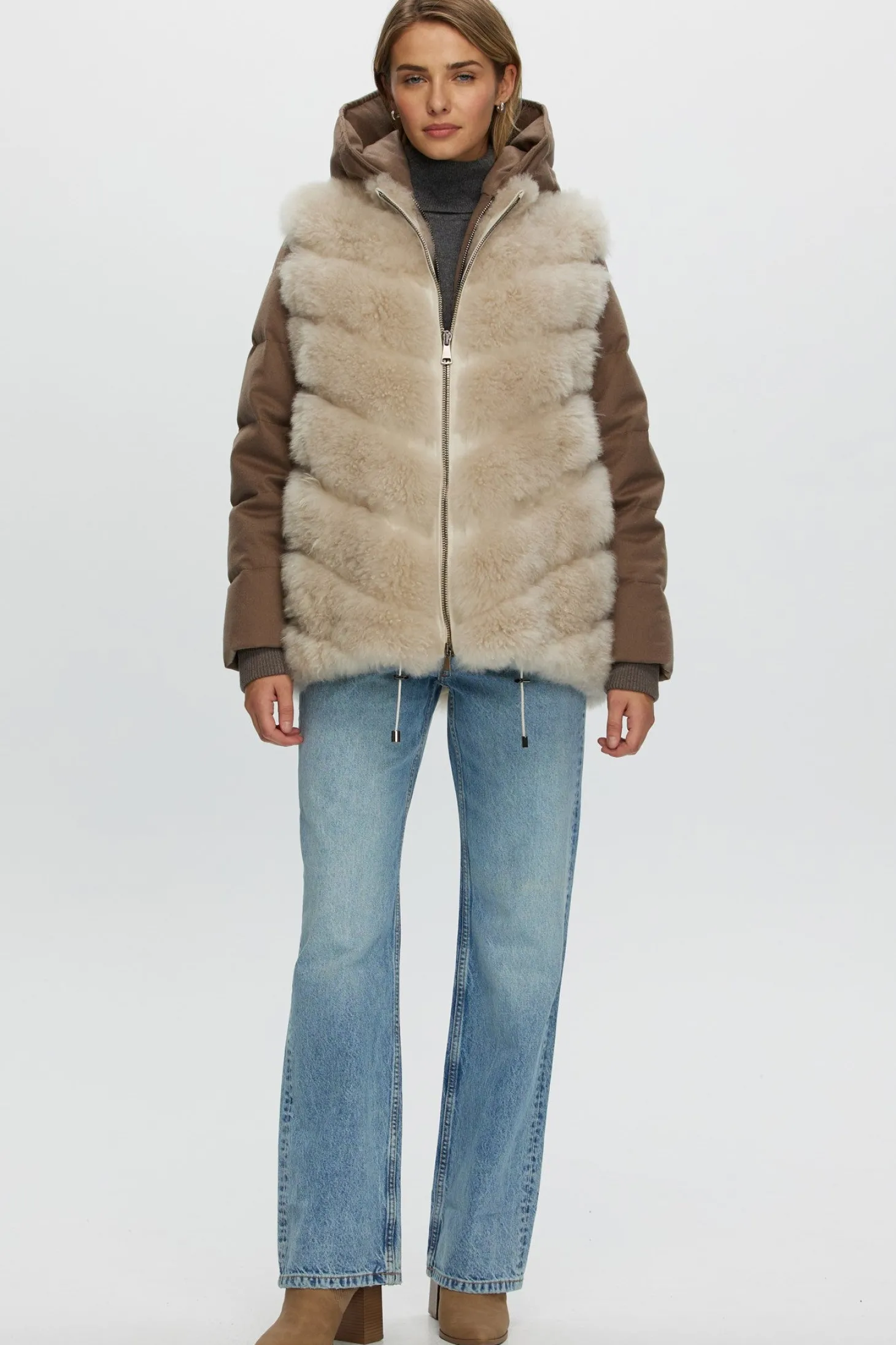 Loro Piana Cashmere Quilted Down Parka With Detachable Select Cashmere Goat Vest (2 Pcs)