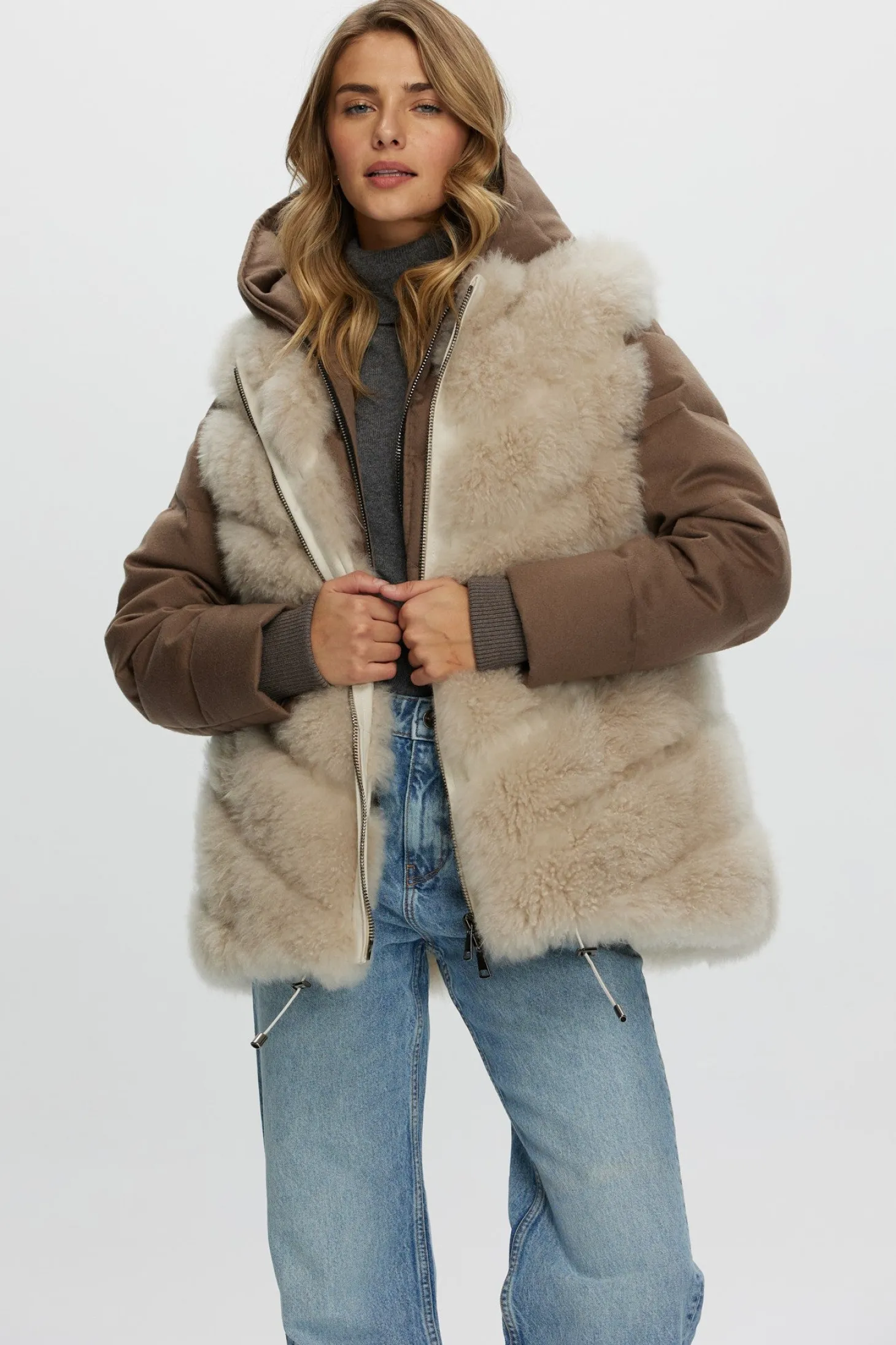 Loro Piana Cashmere Quilted Down Parka With Detachable Select Cashmere Goat Vest (2 Pcs)