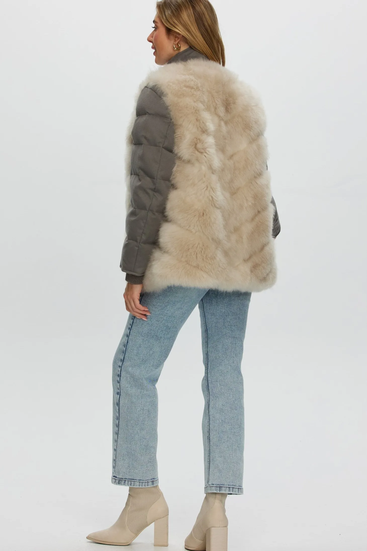 Loro Piana Cashmere Quilted Down Jacket With Detachable Select Cashmere Goat Vest (2 Pcs)