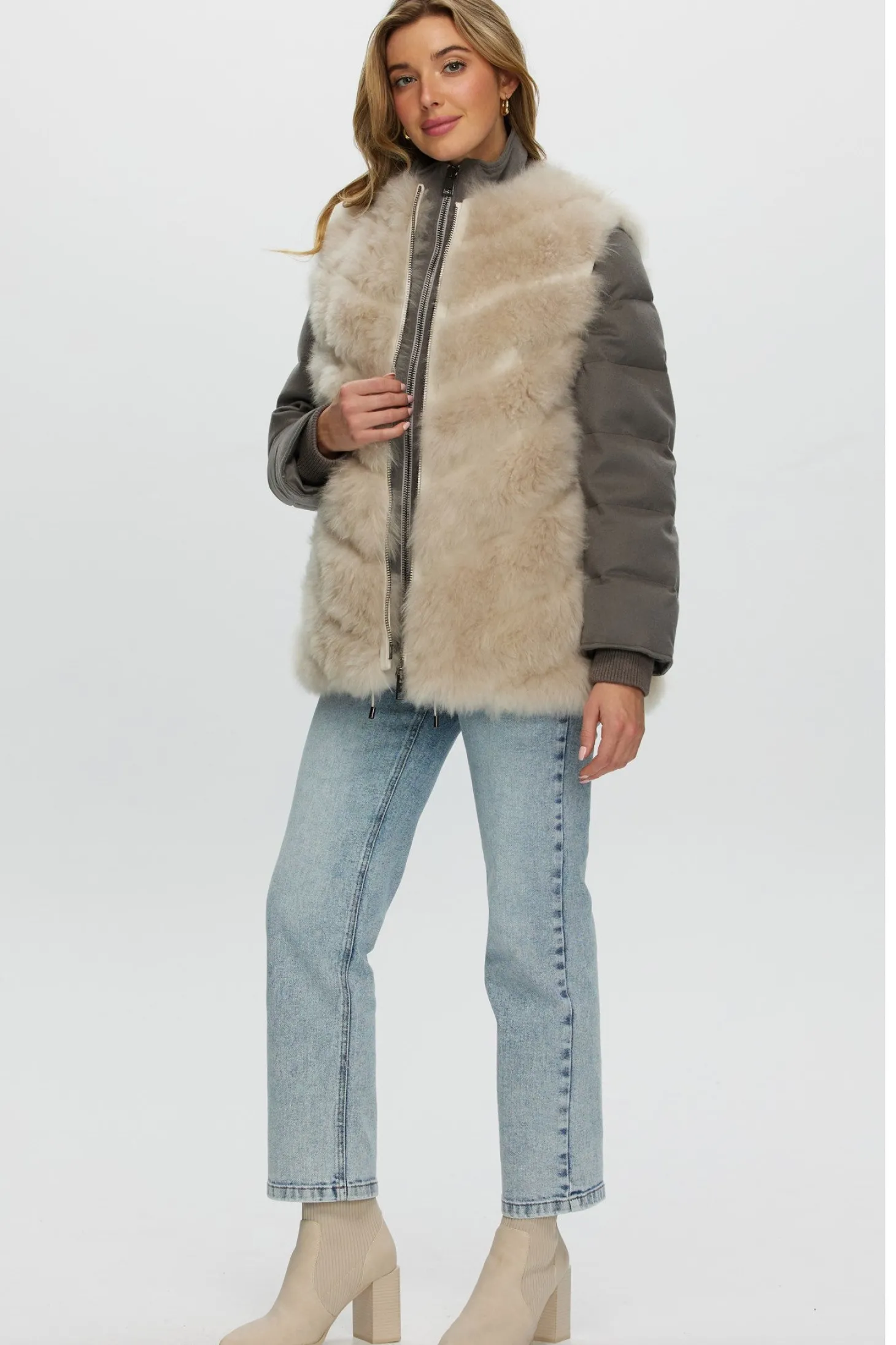 Loro Piana Cashmere Quilted Down Jacket With Detachable Select Cashmere Goat Vest (2 Pcs)