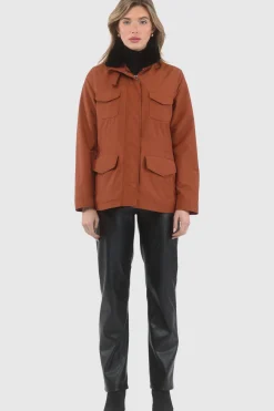 Loro Piana Storm System Lined Jacket With Detachable Select Shearling Lamb Collar, Concealed Hood