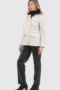 Loro Piana Storm System Lined Jacket With Detachable Select Shearling Lamb Collar, Concealed Hood