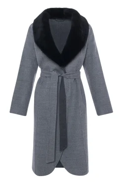 Loro Piana Wool Stroller With Detachable Select Shearling Lamb Collar