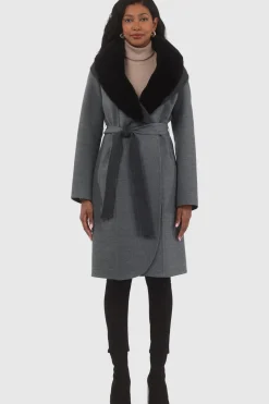 Loro Piana Wool Stroller With Detachable Select Shearling Lamb Collar