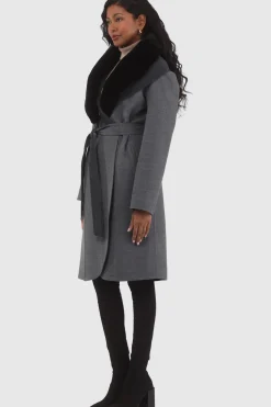 Loro Piana Wool Stroller With Detachable Select Shearling Lamb Collar