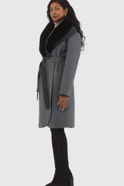 Loro Piana Wool Stroller With Detachable Select Shearling Lamb Collar