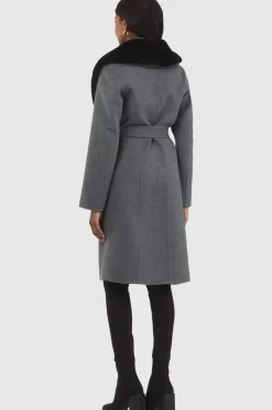 Loro Piana Wool Stroller With Detachable Select Shearling Lamb Collar