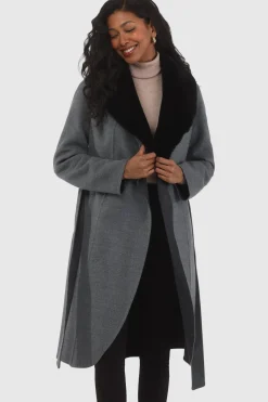 Loro Piana Wool Stroller With Detachable Select Shearling Lamb Collar