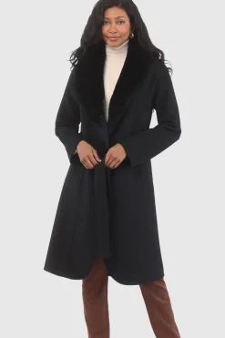 Loro Piana Wool Stroller With Detachable Select Shearling Lamb Collar