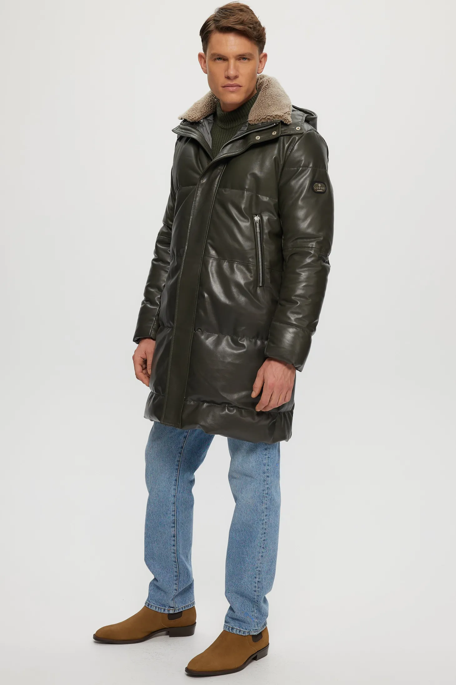 Men's Après-Ski Parka With Detachable Select Shearling Lamb Collar