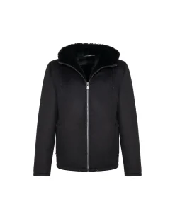Men's Fabric Parka With Select Shearling Lamb Lining