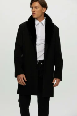 Men's Loro Piana Cashmere & Wool Stroller With Select Shearling Lamb Collar