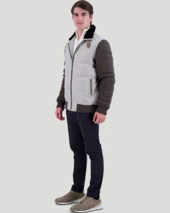 Men's Loro Piana Cashmere & Wool Jacket With Shearling Lamb Collar