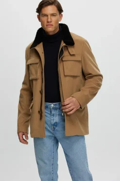 Men's Loro Piana Cashmere Jacket With Detachable Select Shearling Lamb Collar