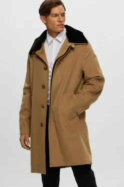 Men's Loro Piana Cashmere Short Coat With Detachable Select Shearling Lamb Collar