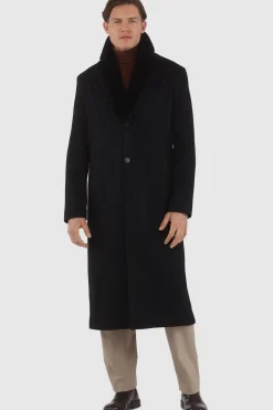 Men's Loro Piana Cashmere Coat With Detachable Select Shearling Lamb Collar