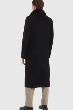 Men's Loro Piana Cashmere Coat With Detachable Select Shearling Lamb Collar