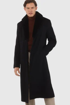Men's Loro Piana Cashmere Coat With Detachable Select Shearling Lamb Collar