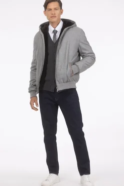 Men's Loro Piana Cashmere & Wool Jacket With Select Shearling Lamb Lining