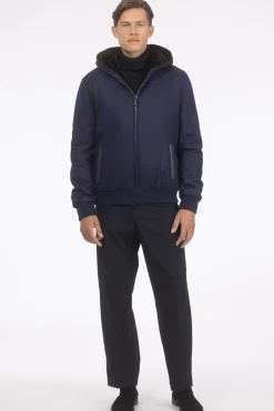 Men's Loro Piana Cashmere & Wool Jacket With Select Shearling Lamb Lining