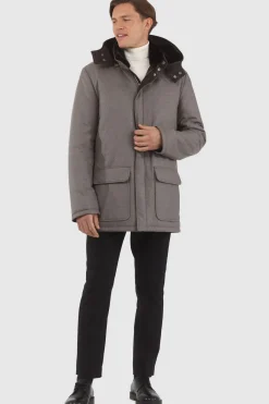 Men's Loro Piana Cashmere & Wool Parka With Select Shearling Lamb Lining