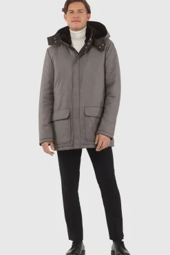 Men's Loro Piana Cashmere & Wool Parka With Select Shearling Lamb Lining