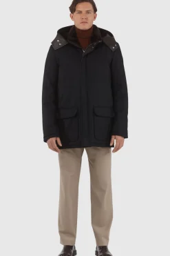 Men's Loro Piana Cashmere & Wool Parka With Select Shearling Lamb Lining
