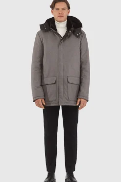 Men's Loro Piana Cashmere & Wool Parka With Select Shearling Lamb Lining