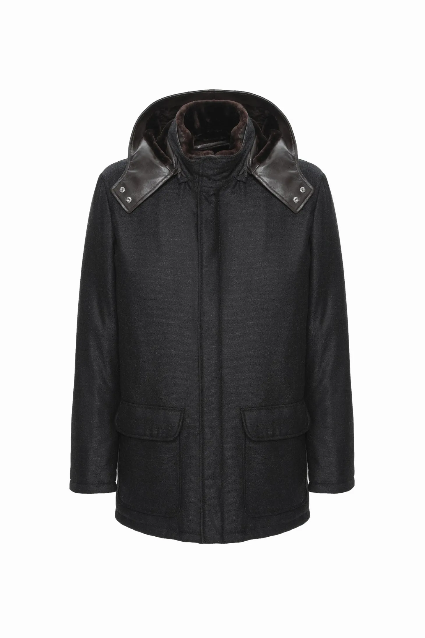 Men's Loro Piana Cashmere & Wool Parka With Select Shearling Lamb Lining