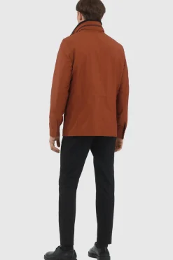 Men's Loro Piana Storm System Lined Jacket W/ Det. Shearling Lamb Collar, Concealed Hood