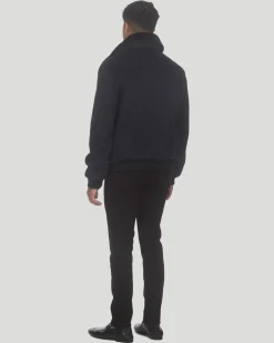 Men's Loro Piana Wool Jacket With Detachable Select Shearling Lamb Collar