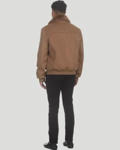 Men's Loro Piana Wool Jacket With Detachable Select Shearling Lamb Collar