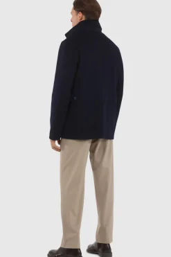 Men's Loro Piana Wool Jacket With Detachable Select Shearling Lamb Collar