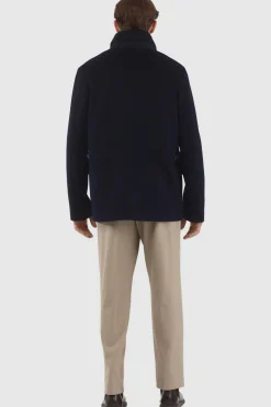 Men's Loro Piana Wool Jacket With Detachable Select Shearling Lamb Collar