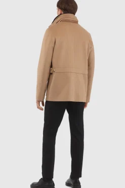 Men's Loro Piana Wool Jacket With Detachable Select Shearling Lamb Collar