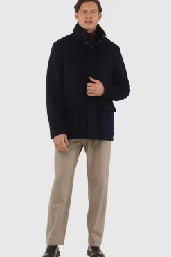 Men's Loro Piana Wool Jacket With Detachable Select Shearling Lamb Collar