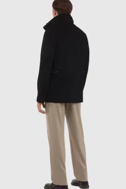 Men's Loro Piana Wool Jacket With Detachable Select Shearling Lamb Collar