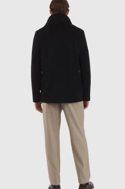 Men's Loro Piana Wool Jacket With Detachable Select Shearling Lamb Collar