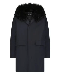 Men's Parka With Select Shearling Lamb Tuxedo And Hood Trim