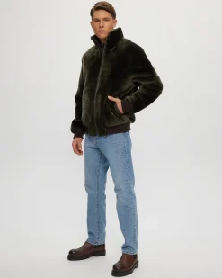 Men's Select Shearling Lamb Bomber Jacket
