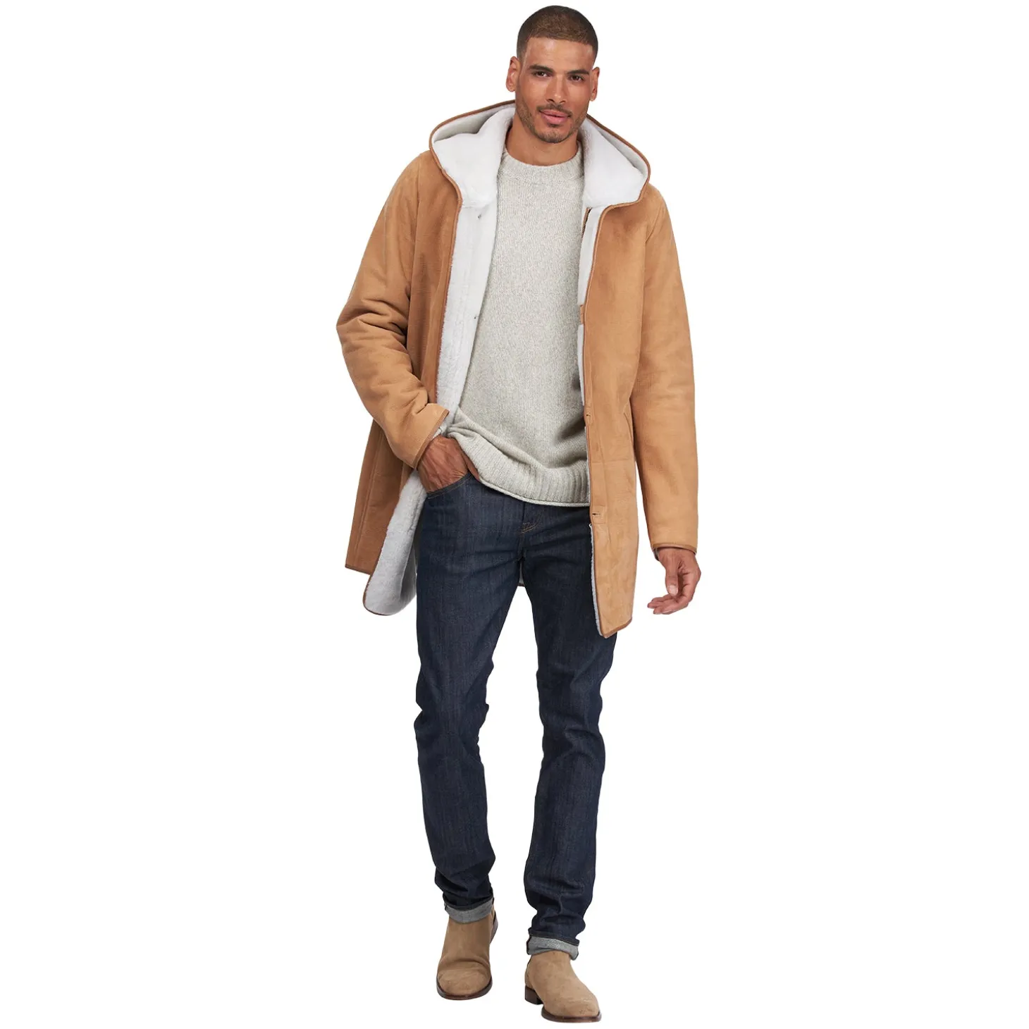 Mens Shearling Lamb Stroller