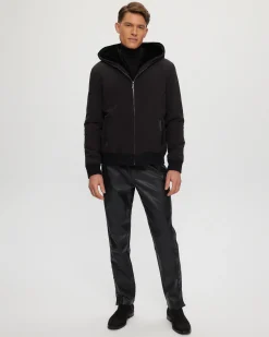 Men's Shearling Lined Bomber Jacket